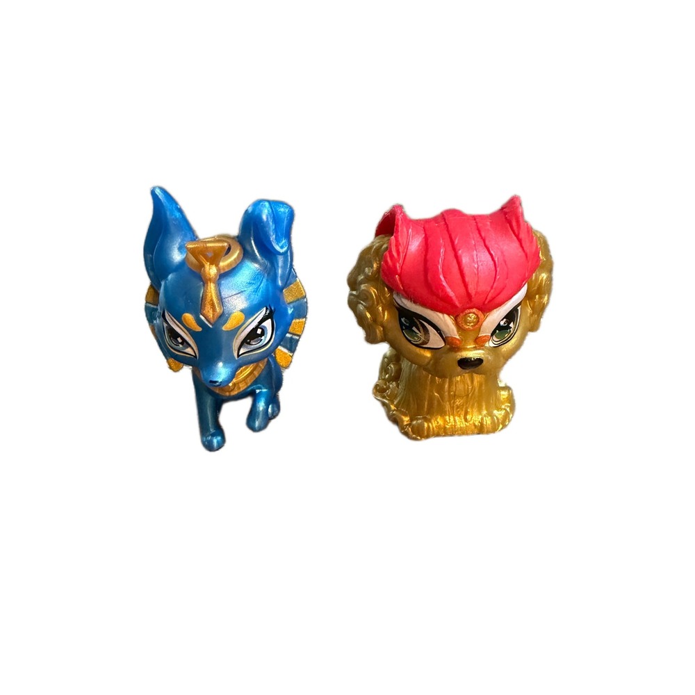 Mattel Monster High Pet Figures Jinafire Dragon and Cleo de Nile Dog Blue Gold